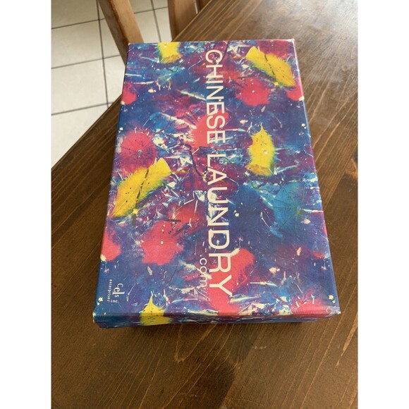 7M Chinese Laundry Cutie Open Toe Pump Tweed and Button Gray Women's Heels - Picture 2 of 7